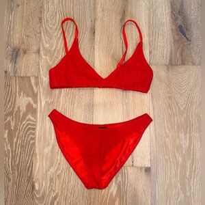 EUC - Triangl Maia Cerise Terry Bikini